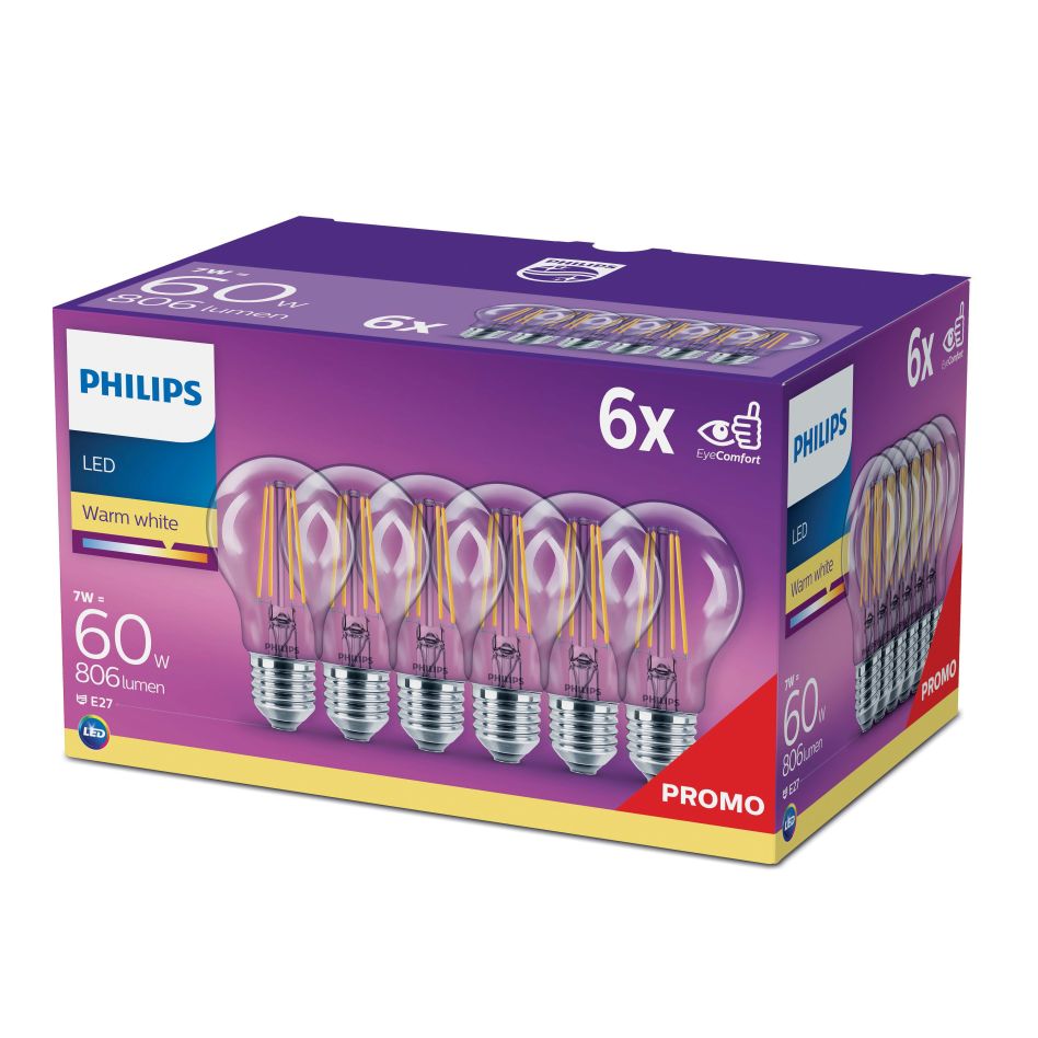 Philips P775059 LED classic Lamp 60 Watt E27 Warm wit