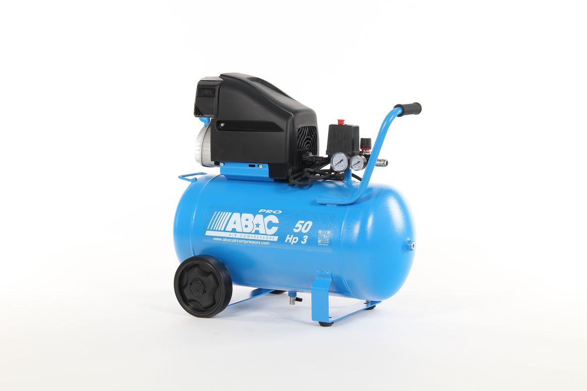 ABAC 1129100037 MONTECARLO L30P Mobiele Zuigercompressor 10 bar 3 pk/2.2 kW 310 l/min 50 l