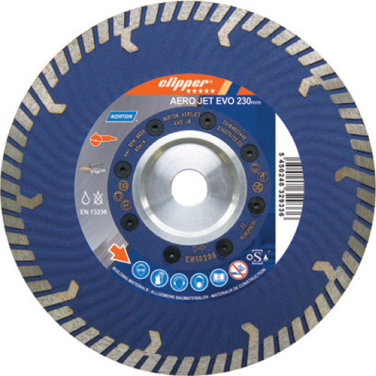Norton Clipper 70184623180 AERO Jet Evo Diamant zaagblad 230 x 22,23 mm