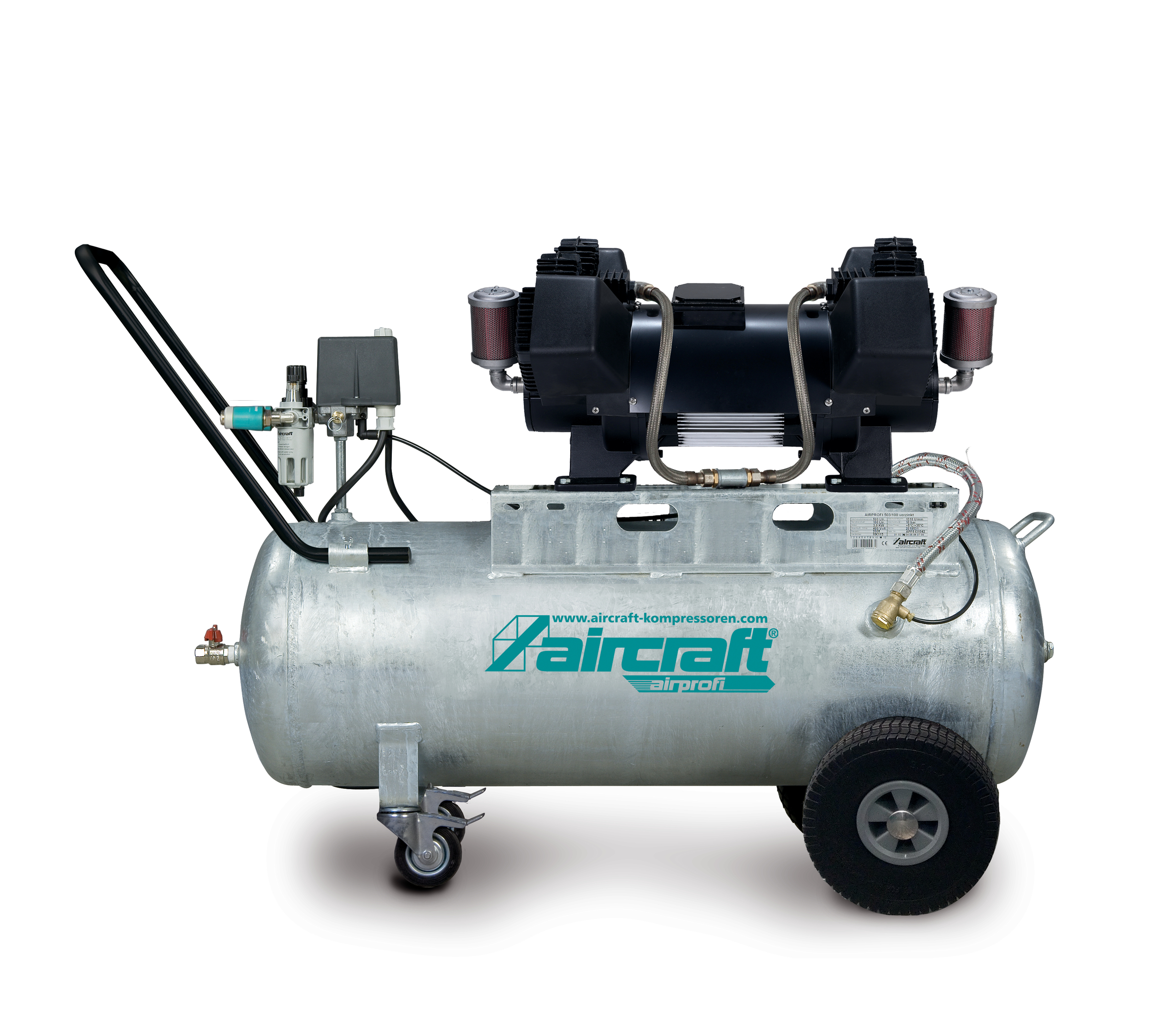 Aircraft 712015607 AIRPROFI600/200OFPRO Compressor geluidsarm olievrij 200L 400V