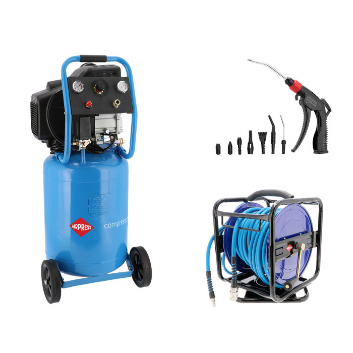 Airpress 36852-46573-45029 HL360-50 Compressor + haspel + blaaspistool 230 Volt