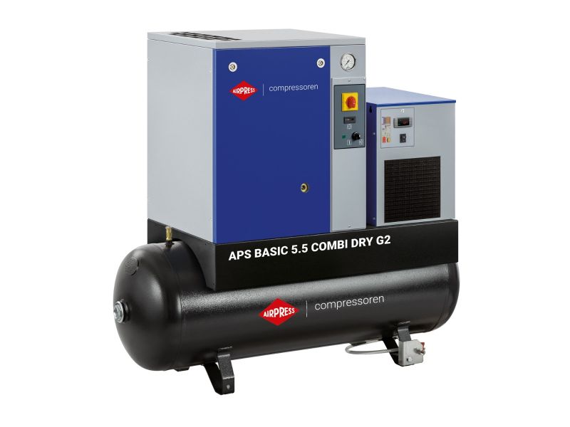 Airpress 362955 APS 5.5 Basic G2 Combi Dry Schroefcompressor 10 bar 5,5PK 400 Volt