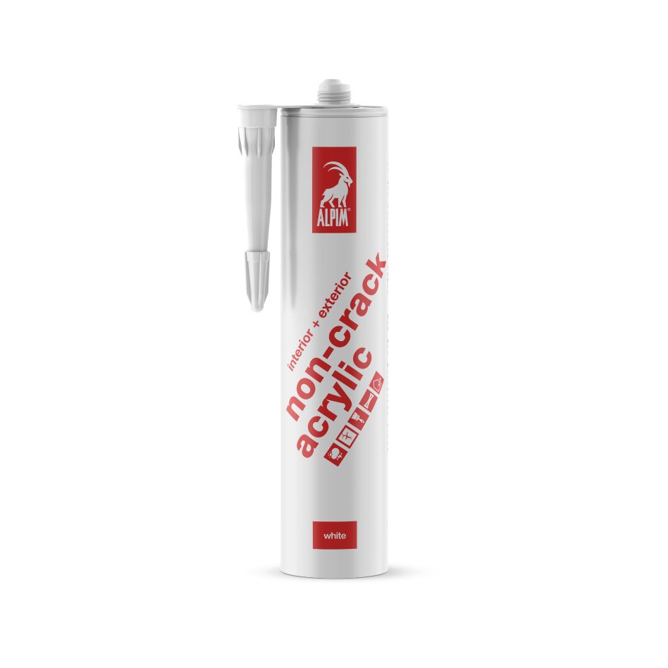 Alpim ALP002005 Acrylic Non-Crack Exterior + Interior Acrylaatkit wit 310ml