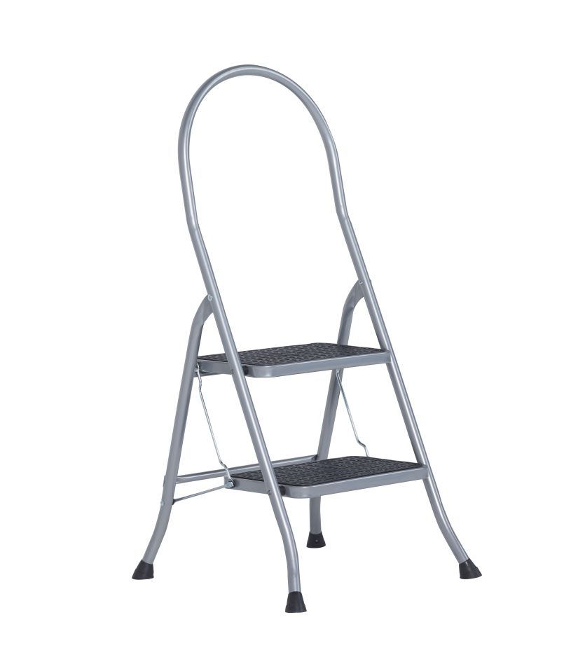 Altrex 500950 Cromato huishoudtrap 2-treeds met hoge beugel Silver