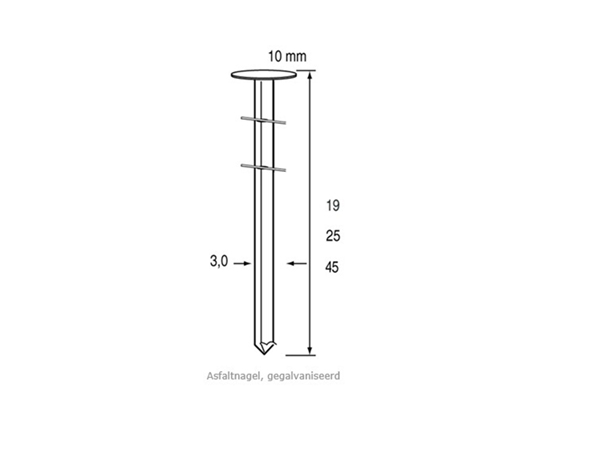 Dutack 5252018 RNCW30 Coilnagel Asfalt 45mm Verzinkt 7200 stuks