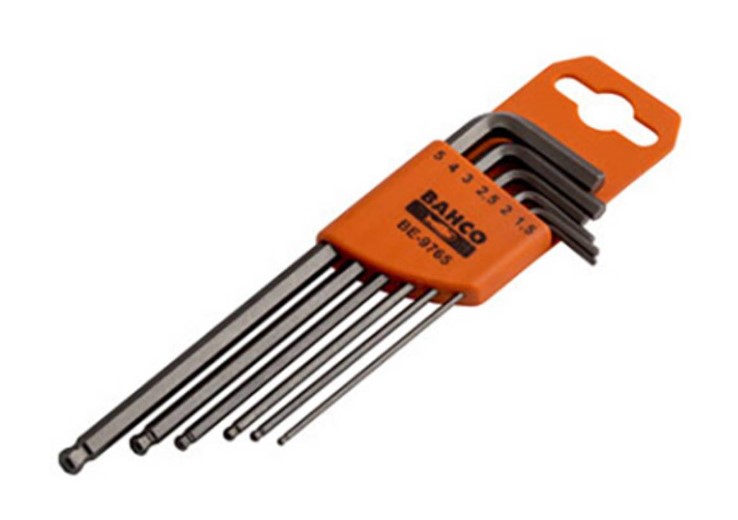 Bahco BE-9765 Haakse Stiftsleutelsets, Chroom-Vanadium