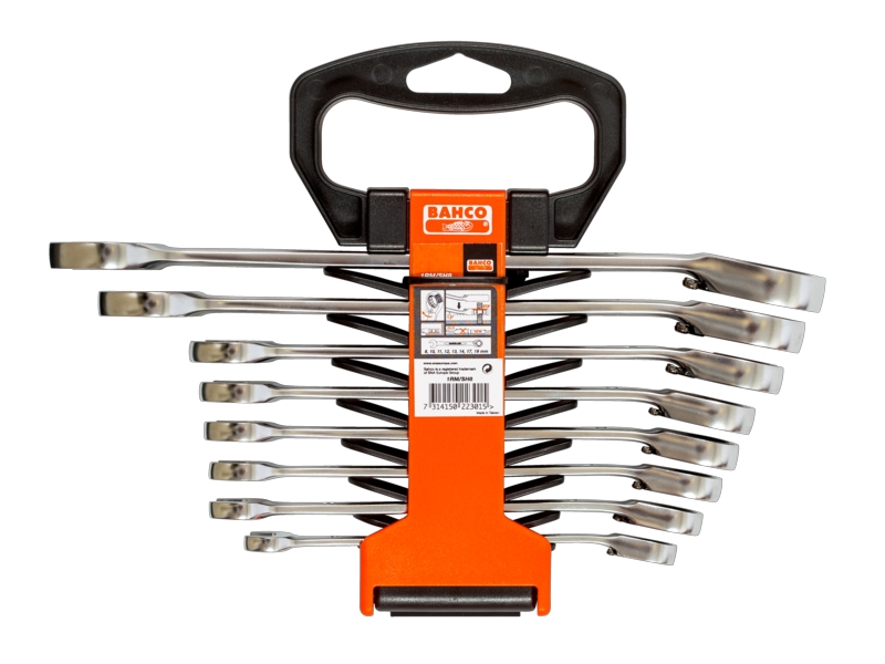 Bahco 1RM/SH8 Steek-ringratelsleutels, metrisch 8-19 mm