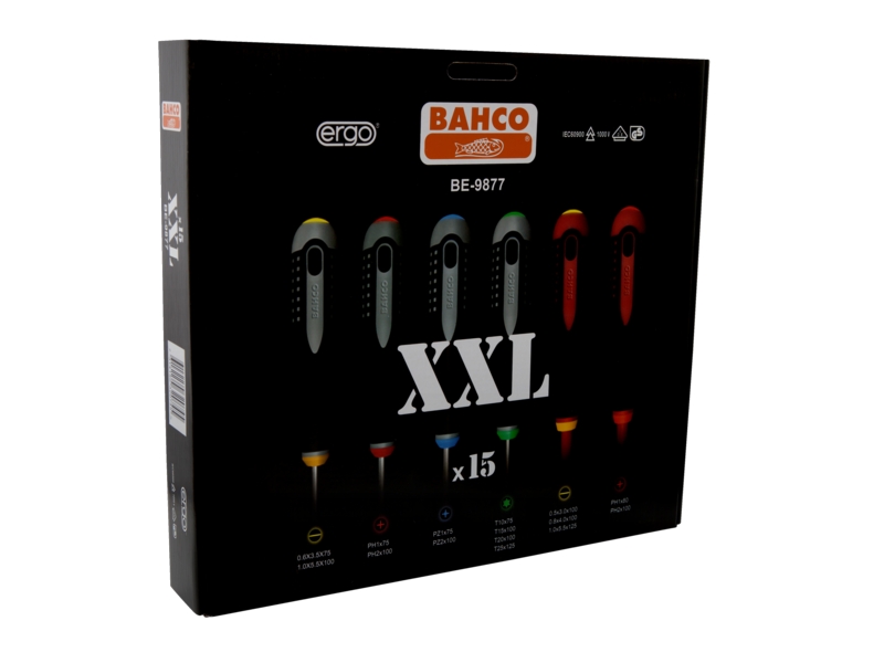Bahco BE-9877 Schroevendraaierset ERGO 15-delig