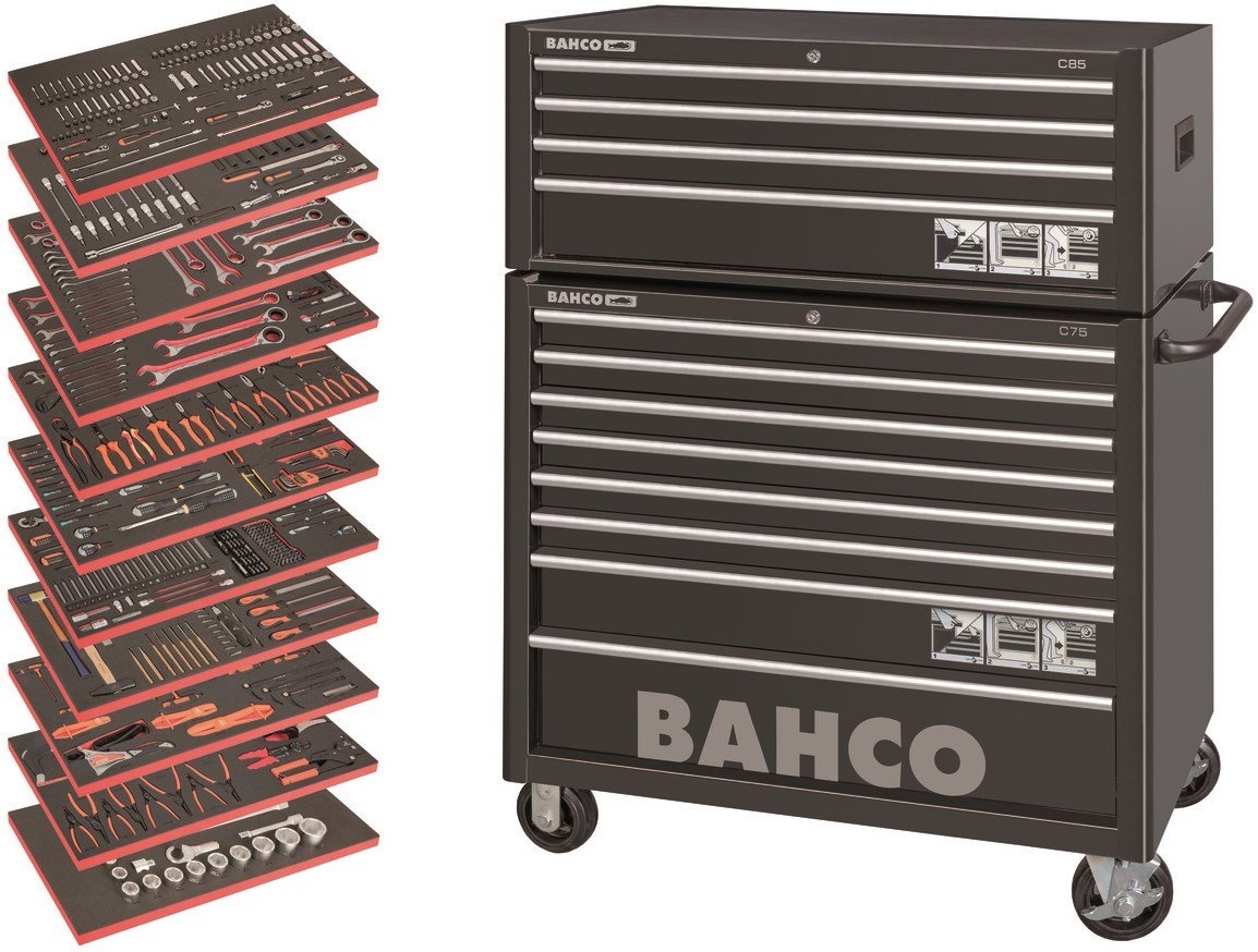 Bahco MONSTER Gereedschapswagen Gevuld 12 Lades 758-delig