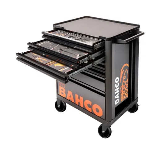 Bahco 1472K7BKFFSD Gereedschapswagen zwart 7-lades met accessoireset 216-delig