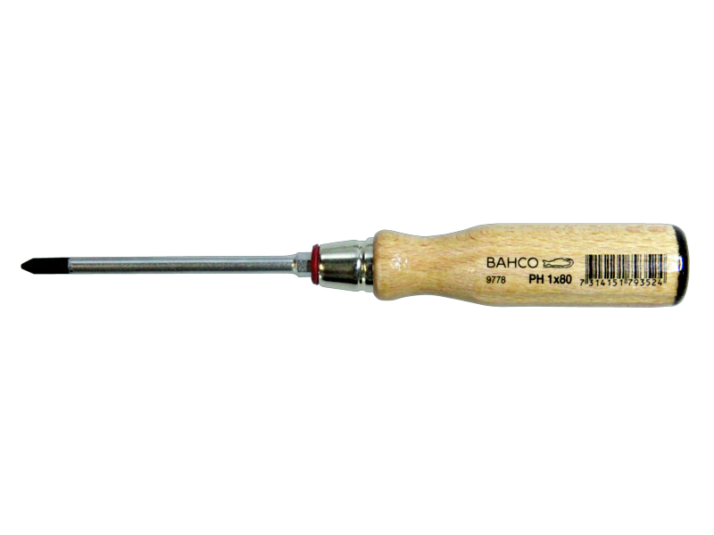 Bahco 9778-2 Schroevendraaiers, houten hecht