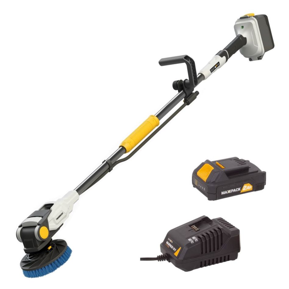 Batavia 7064532 MaxxPack 18V brushless Twin Brush SET Accu reinigingsborstel incl. blauwe borstel (1 x accu 4Ah)