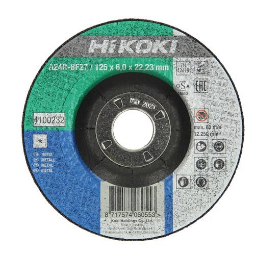 HiKOKI Accessoires 4100232 A24/30P Afbraamschijf voor metaal 125 x 6 x 22,23 mm per 10
