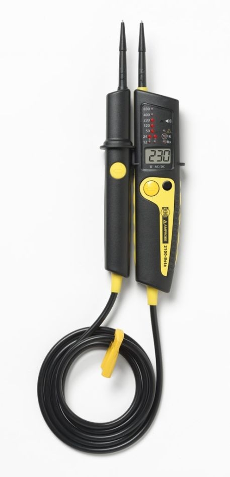 Beha-Amprobe 4312508 2100-Beta Tweepolige spanningstester met LED en LCD display tot 690V