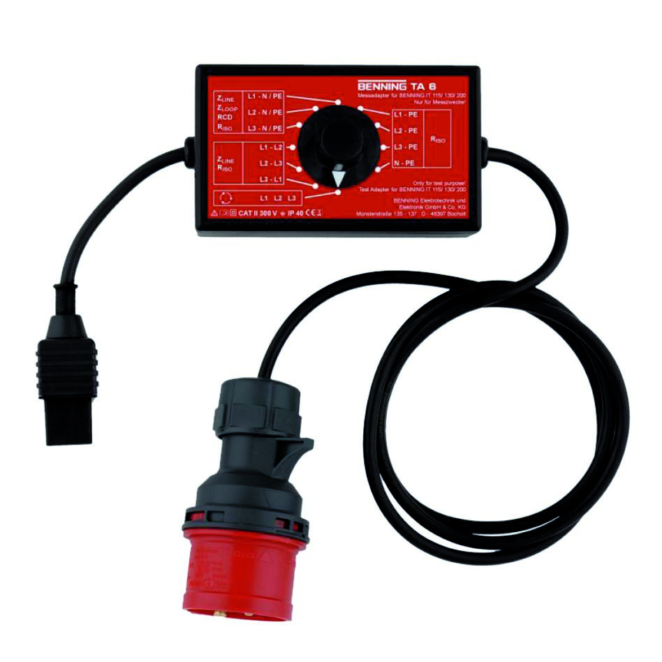 Benning 044168 Meetadapter 16A TA 6 CEE 5-polig IT 115/130