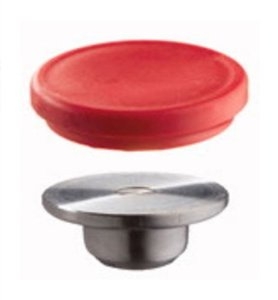 Bessey Accessoires 3101183 Verwisselbare Drukplaat van kwaliteitsstaal met kunststofkap 4 stuks voor spandiepte 100-120 mm