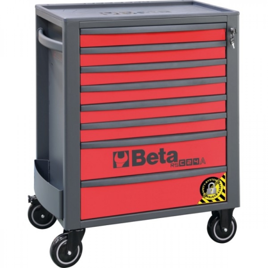 Beta 024004183 Gereedschapswagen, Rood + 8 Laden - 74x44,5x96,9 cm
