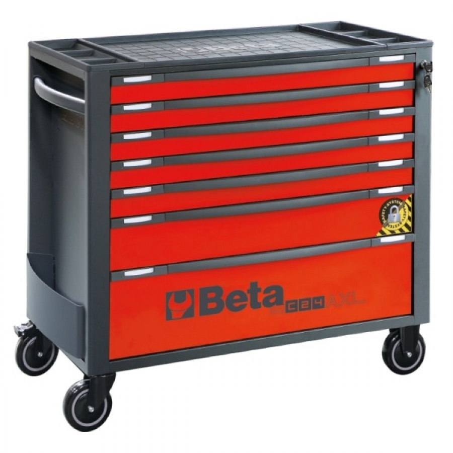 Beta 024004273 Gereedschapswagen, Rood 7 Laden - 103,5x97x44,5 cm
