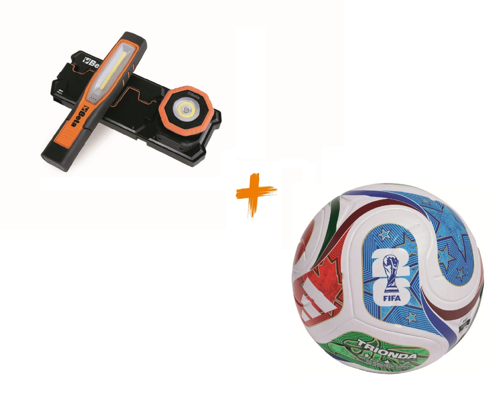 Beta ZNLWK0003 1839W/P2-SET Werklampenset met oplaadstation + gratis WK bal