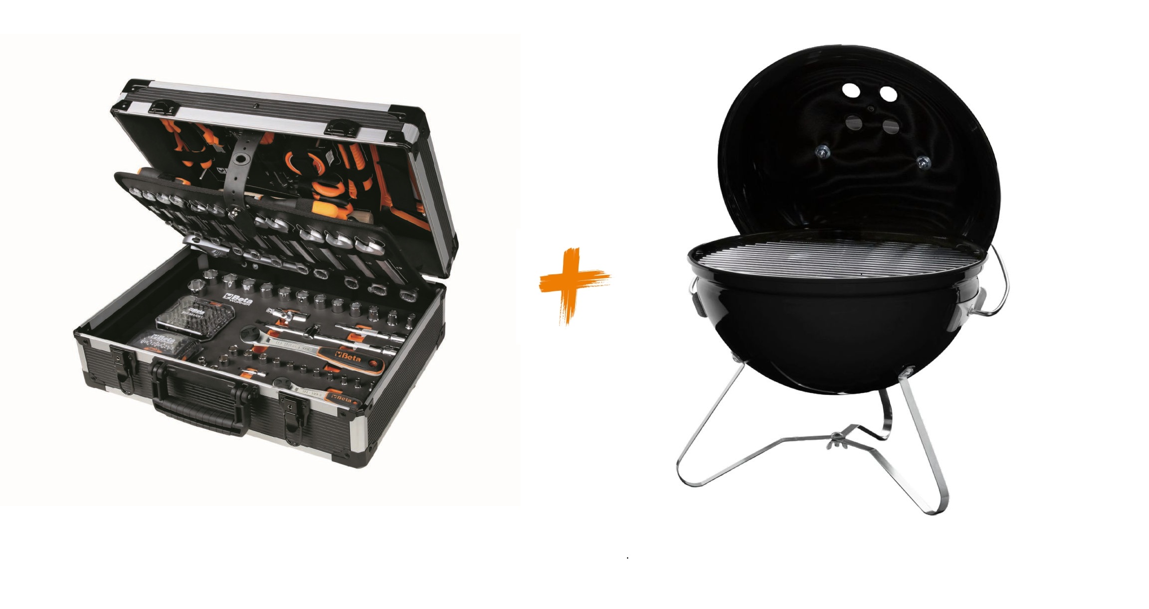 Beta ZNLWK0004 BW 2056T/E-TROLLEY Gereedschapskoffer met 163-delig + gratis compacte BBQ