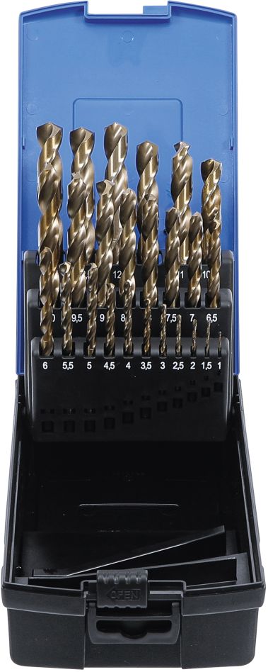 BGS 116 Spiraalborenset HSS-G M35 kobaltstaal 1 - 13 mm 25-delig