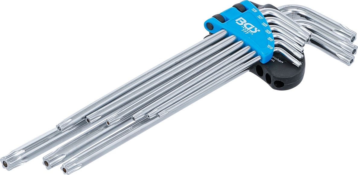 BGS 777 Stiftsleutelset extra lang TS-profiel (voor Torx Plus) TS10 - TS50 9-delig