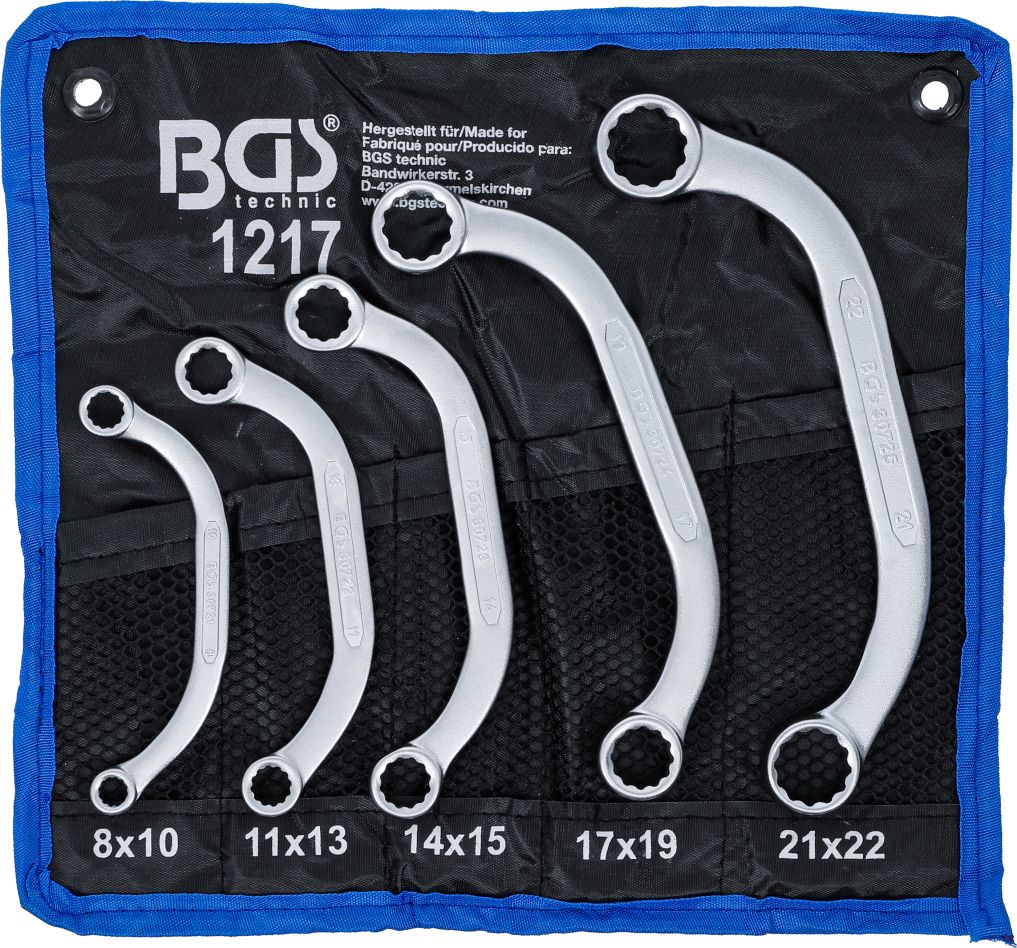 BGS 1217 Startersleutelset 8 x 10 - 21 x 22 mm 5-delig