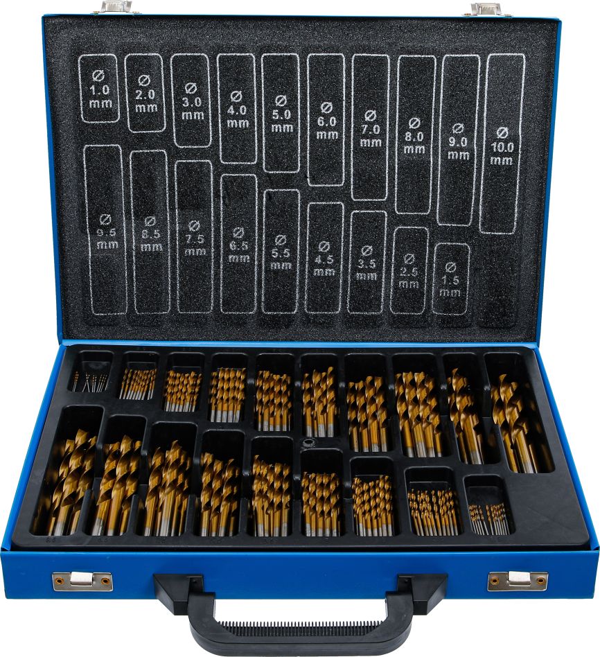 BGS 1994 Spiraalborenset HSS titanium gecoat 1 - 10 mm 170-delig