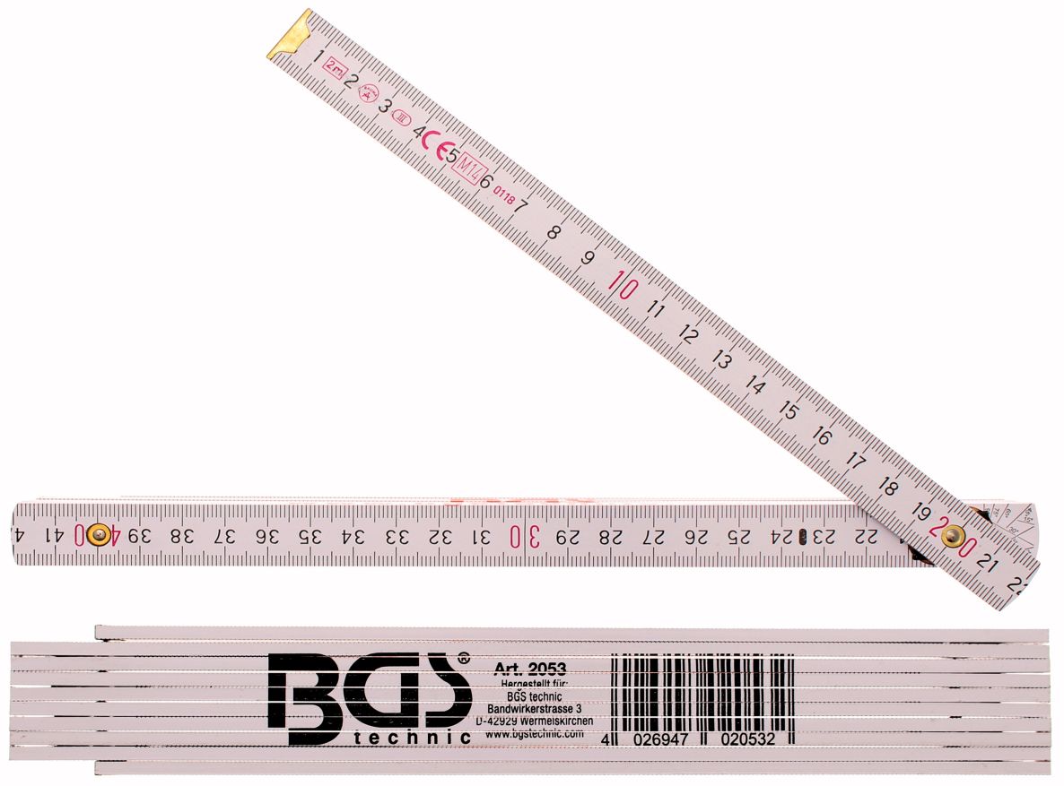 BGS 2053 Houten duimstok 2 m