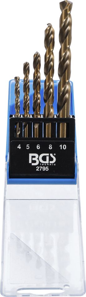 BGS 2795 Spiraalborenset HSS 4 - 10 mm 5-delig