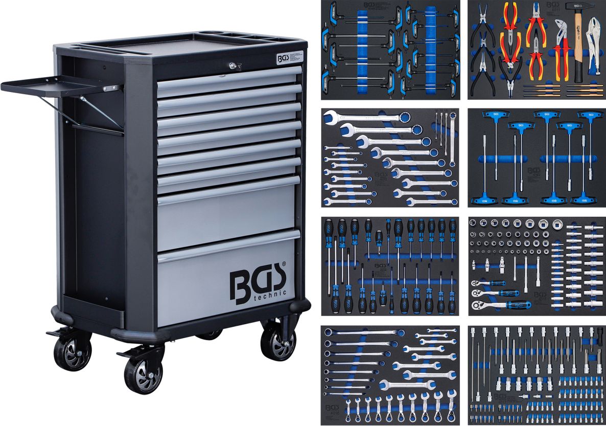 BGS 4007 Gereedschapwagen 8 laden met 299 gereedschappen