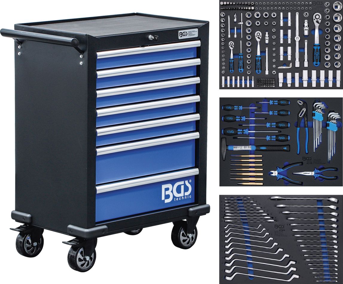 BGS 4207 Gereedschapwagen 7 laden met 263 gereedschappen