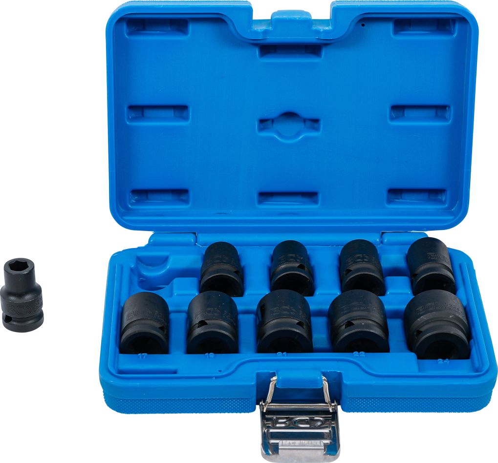 BGS 5205 Kracht dopsleutelset zeskant 12,5 mm (1/2") 10 - 24 mm 10-delig