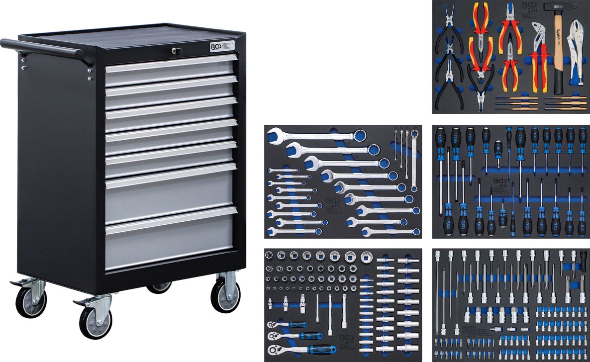 BGS 6060 Gereedschapwagen 7 laden met 246 gereedschappen