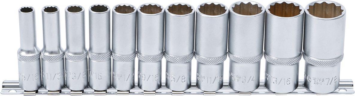 BGS 6859 Dopsleutelset twaalfkant, diep 10 mm (3/8") inches 11-delig