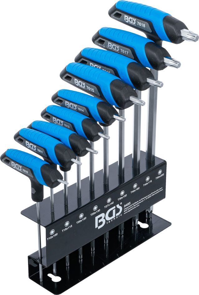 BGS 8485 T-greep sleutelset T-profiel (voor Torx) T10 - T50 9-delig
