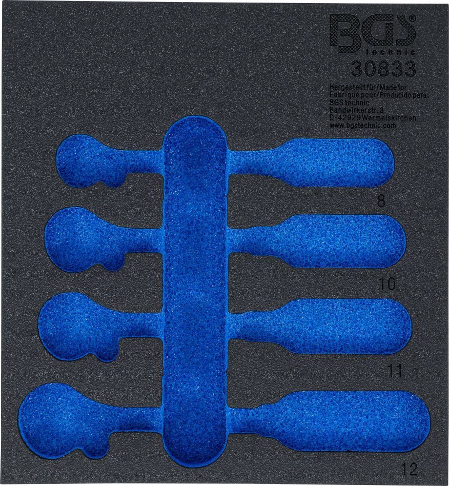 BGS 30833-1 Gereedschapmodule 1/6 leeg voor BGS 30833