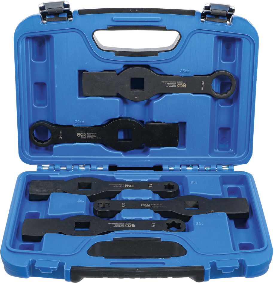 BGS 35310 Slagringsleutelset twaalfkant / E-profiel (voor Torx) 5-delig