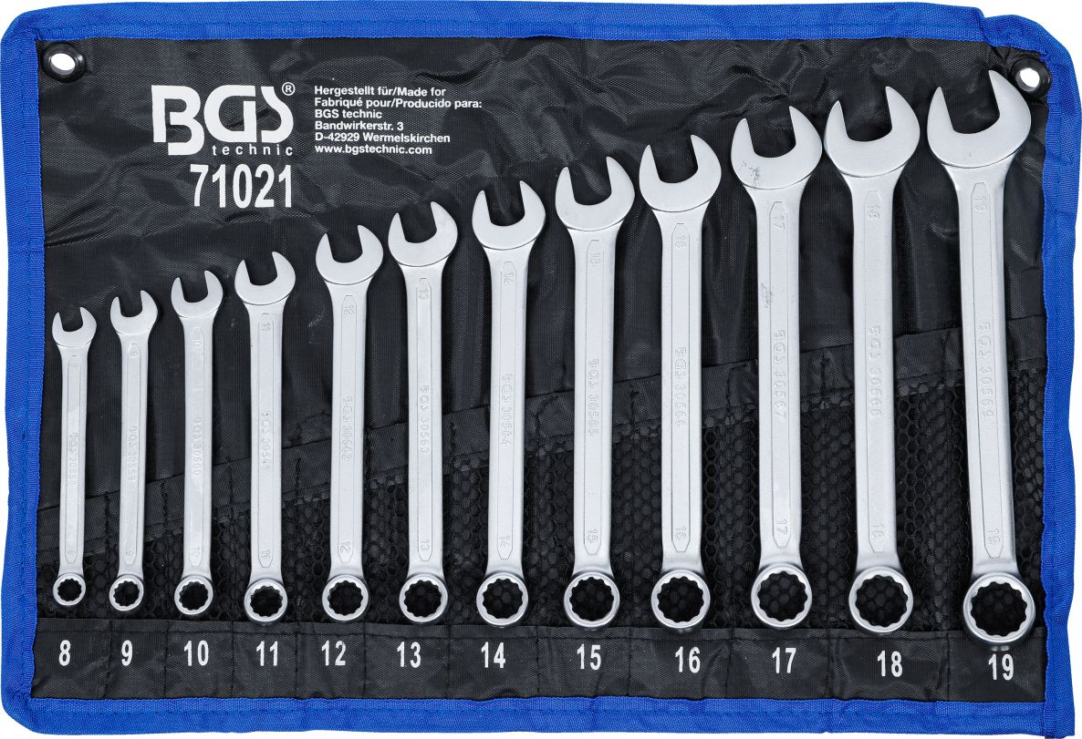 BGS 71021 Steekringsleutelset 8 - 19 mm 12-delig