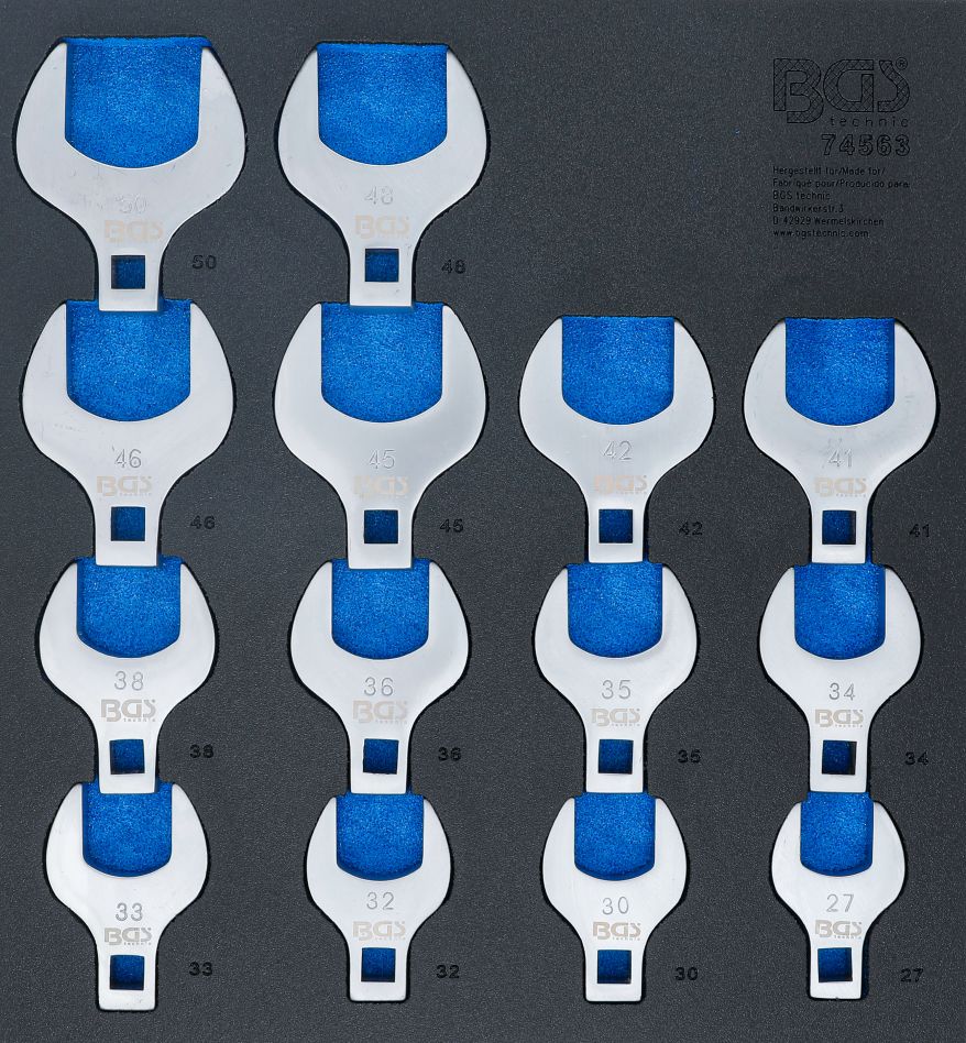 BGS 74563 Gereedschapmodule 2/3: Kraaienpootsleutelset 12,5 mm (1/2") 14-delig