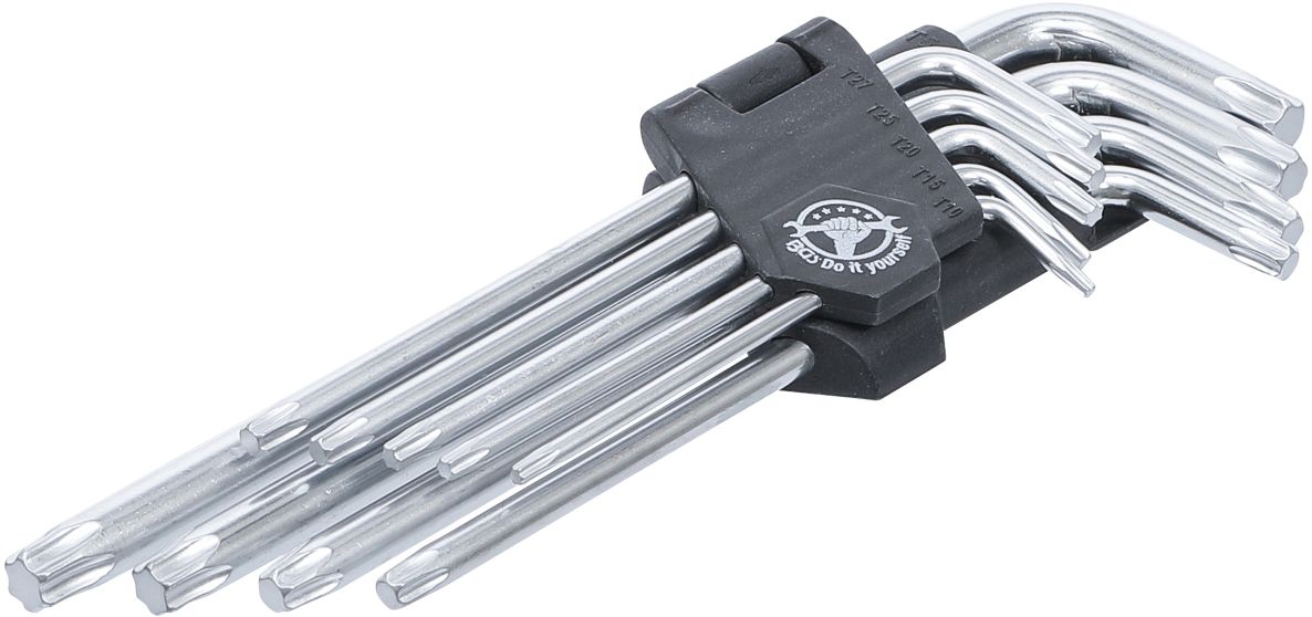 BGS Do It Yourself 816 Stiftsleutelset lang T-profiel (voor Torx) T10 - T50 9-delig