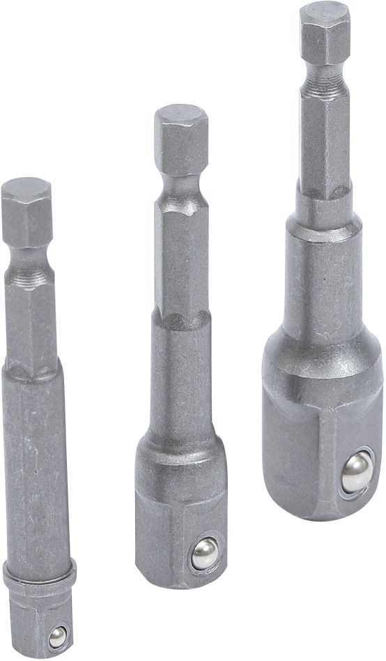 BGS Do It Yourself 8204 Adapterset voor boormachines 6,3 mm (1/4") 6,3 mm (1/4") / 10 mm (3/8") / 12,5 mm (1/2") 3-delig