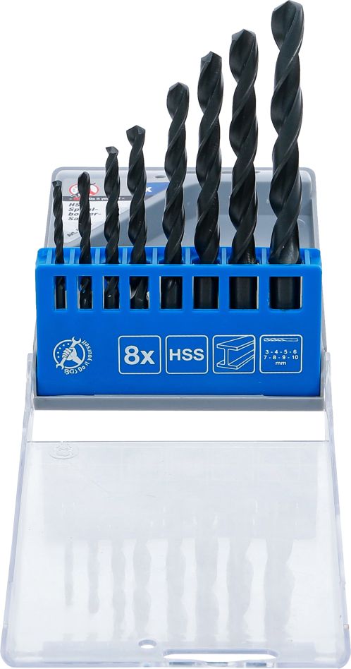 BGS Do It Yourself 50808 HSS-spiraalborenset 3 - 10 mm 8-delig