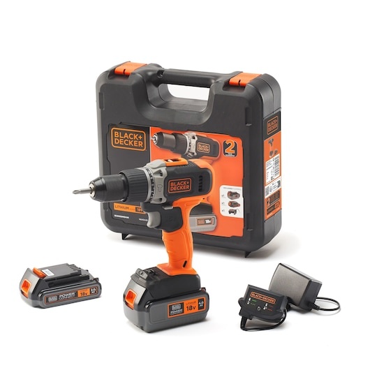 Black & Decker BCD003MEM2K-QW Accu Klopboormachine 18 Volt 1x 2.0 Ah/4.0Ah Li-ion