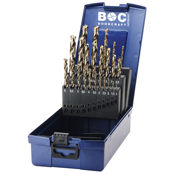 Bohrcraft 11401330025 Borenset KE13 HSS-E ABS-Box /1-13x0,5/25-dlg