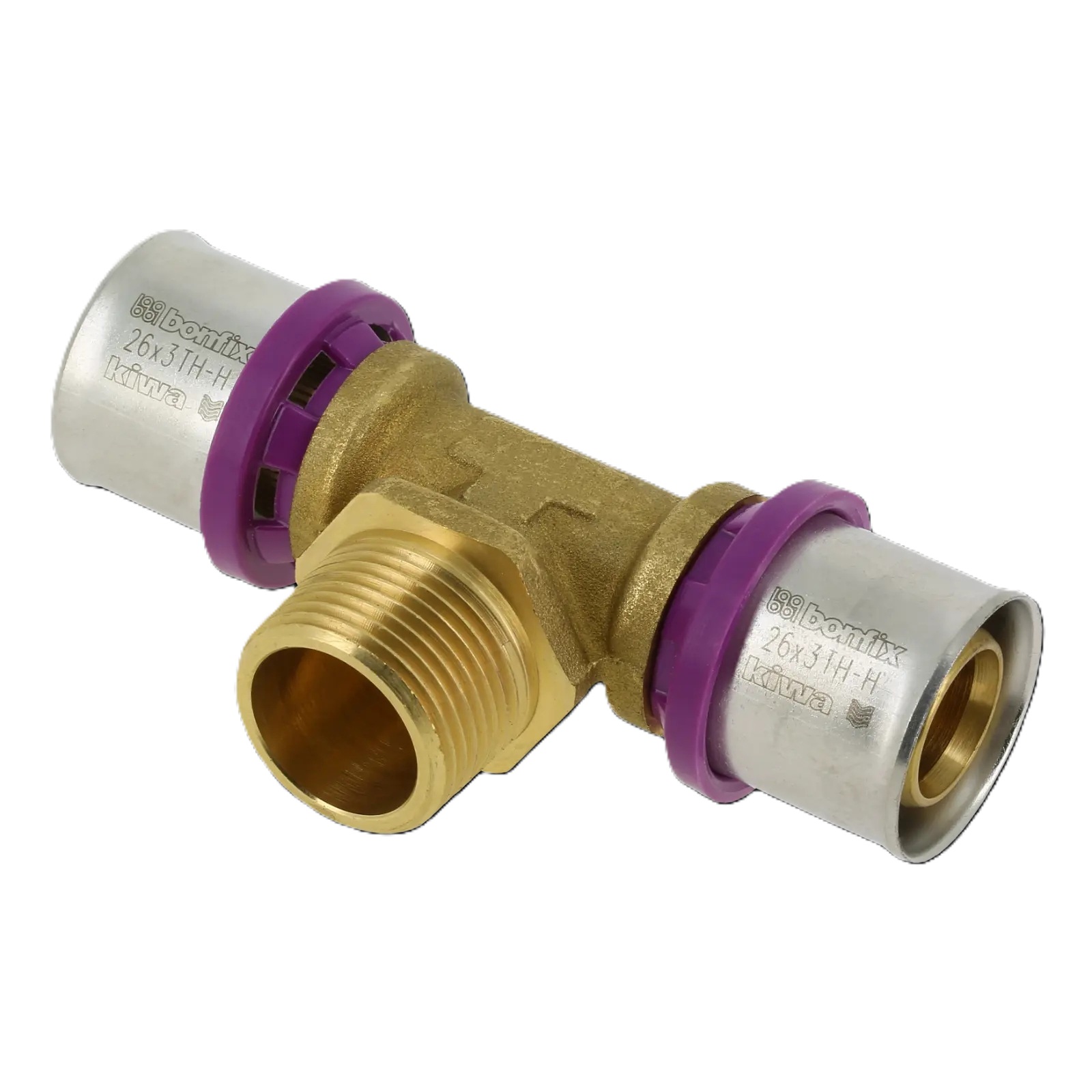 Bonfix 2000640 Alu-pers T-stuk 26 x 3/4" x 26 mm