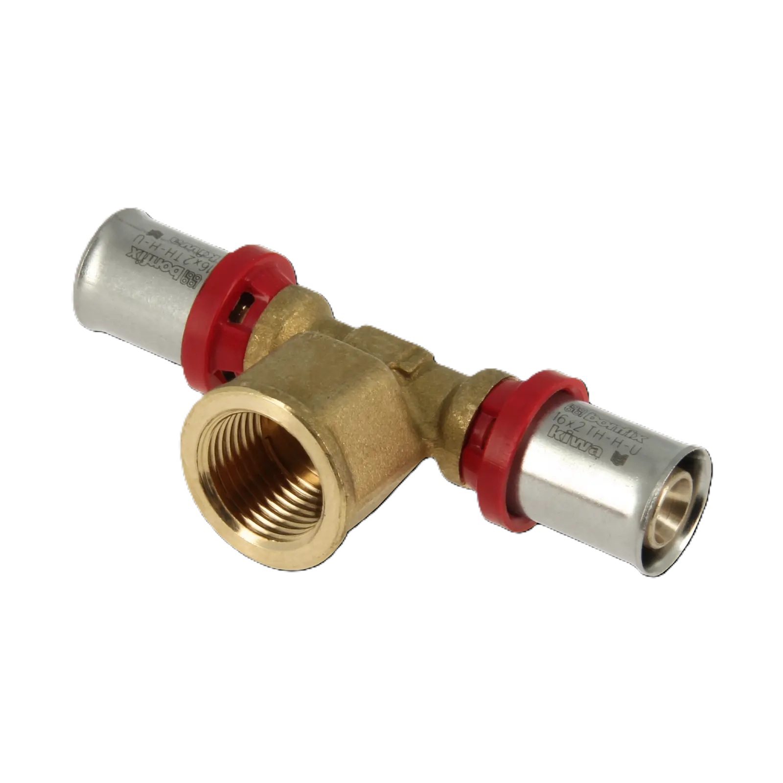 Bonfix 2000705 Alu-pers T-stuk 16 x 1/2" x 16 mm