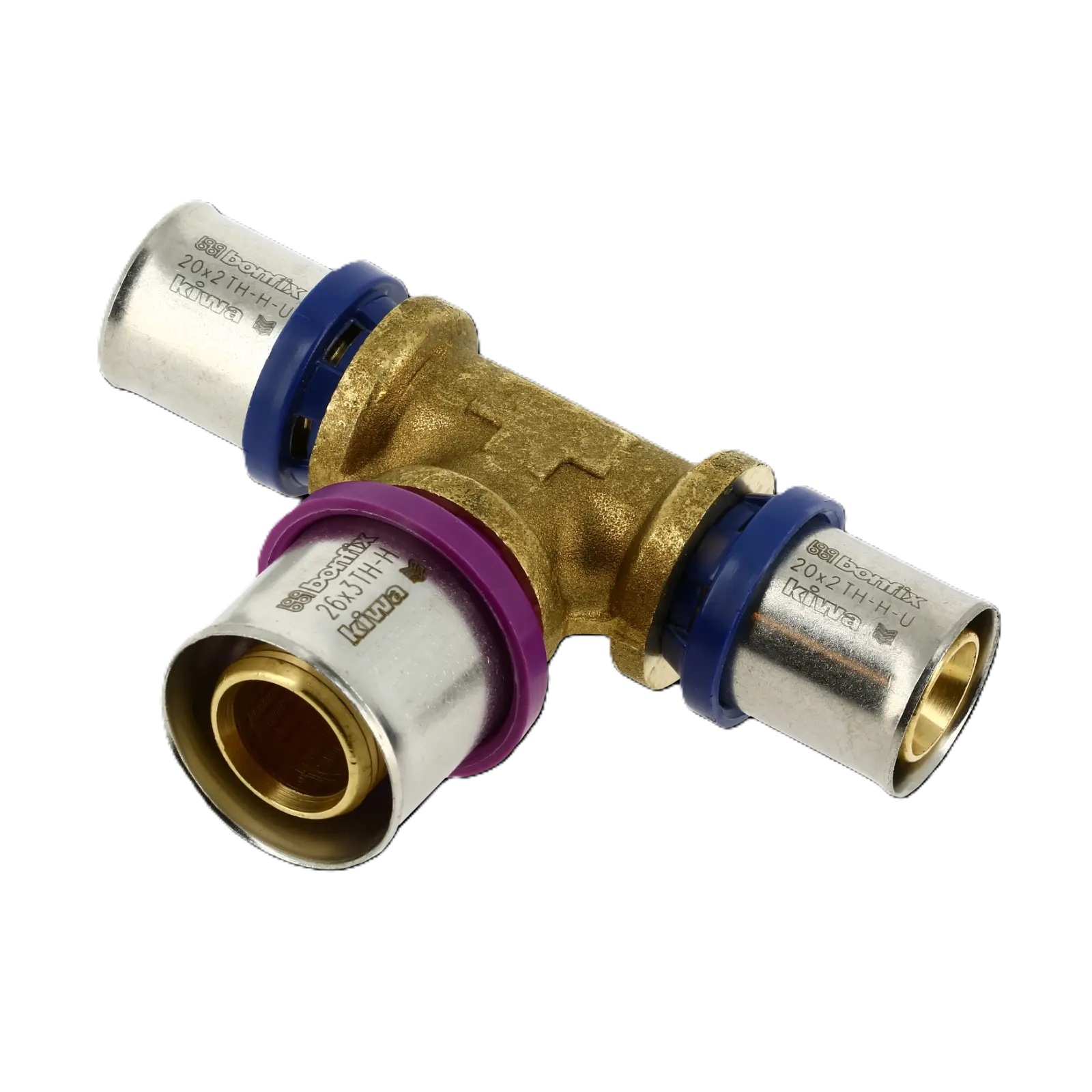 Bonfix 2000820 Alu-pers verloop T-stuk 20 x 26 x 20 mm