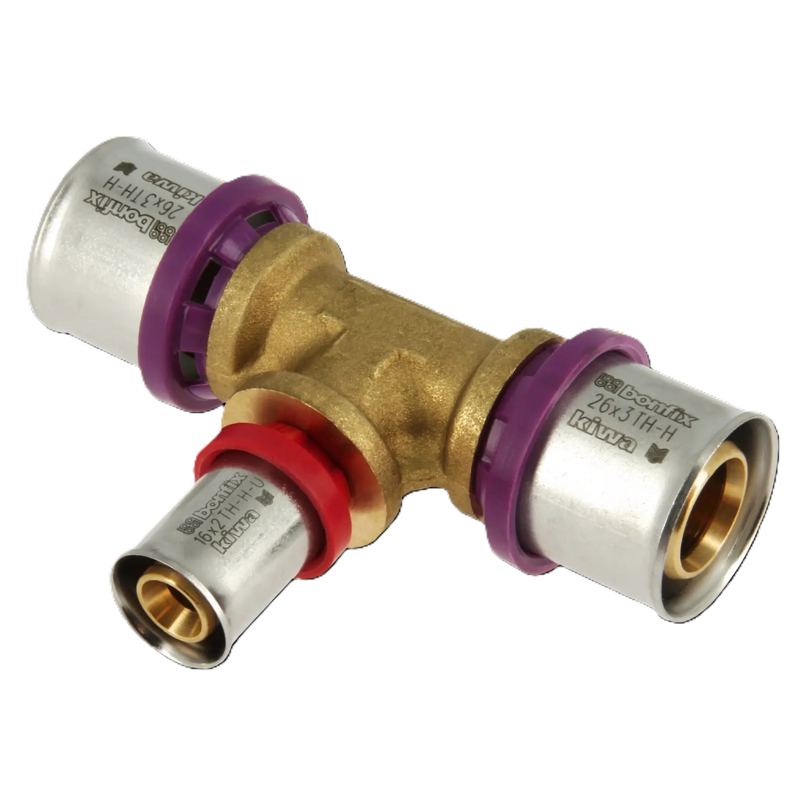 Bonfix 2000866 Alu-pers verloop T-stuk 26 x 16 x 26 mm