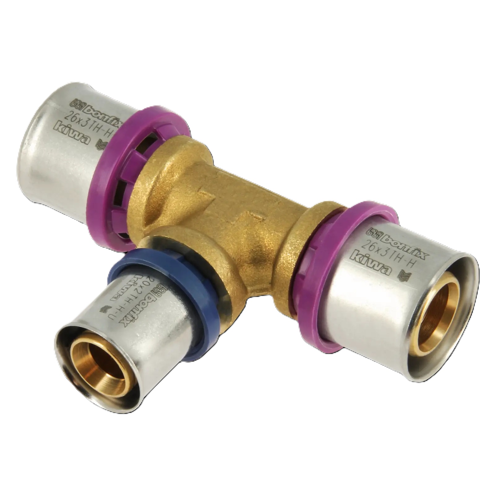 Bonfix 2000872 Alu-pers verloop T-stuk 26 x 20 x 26 mm